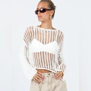 Princess Polly Kennedy Sweater White